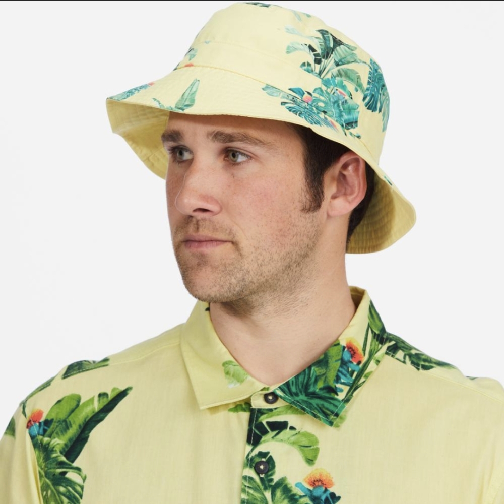 Billabong Kamea Jungle Bucket Hat Mellow Yellow Reversible